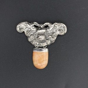 Vintage Amy Kahn Russell Pin/Pendant AKR silver